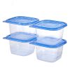 (3 pack) 4 Pack 4.4Cup Plastic Square Food Storage Container