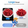 KOIOS Food Scale, 33lb/15kg Digital Kitchen Scale Grams and Ounces for Cooking Baking, 1g/0.1oz Precise Graduation, Type-C Charging, Tare Function