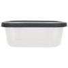(4 pack) Plastic Durable Gray Food Storage Container 8 Cup 2 Count