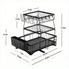 3 Tier Dish Racks for Kitchen Counter - Automatic Drainage Large Dish Drying Rack - Rust Proof Dish Drainers for Kitchen Counter