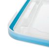 5 Pack 20 Quart Clear Plastic Storage Container with Gasket Lid, Blue
