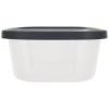 (4 pack) Plastic Durable Gray Food Storage Container 8 Cup 2 Count