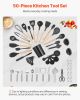 50 PCS Kitchen Cooking Utensils Set Silicone Spatula Spoon Tools Heat Resistant