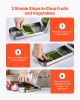 Vegetable Chopper Food Veggie Cutter 3 Stainless Onion Slicer with Container