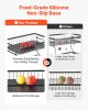 2 Tier Fruit Basket Bowl Kitchen Countertop Storage Stand Holder Banana Hanger