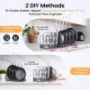 2 Pack Expandable Pot Lid Rack Organizer, Pans Organizer Rack, Pots and Pans Organizer Rack Cookware Set Organizer