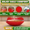 2 Pcs Red Microwave Bowl Holder 7.5 ×7.5 inch Microwave Bowl Cozy with Durable Heat Resistant Fabric for Hot Dishes Effortless Secure Serving of Hot F