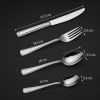 16-Piece Luxury Premium Silverware Dinnerware Tableware Set for Home - Stainless Steel Flatware Service for 4 with Forks, Knives, Spoons