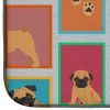 Lots of Apricot Pug Dish Drying Mat Absorbent Dish Drying Mat Pad for Kitchen Counter Dish Drainer Mat for Countertop, 14 x 21", Multicolor