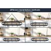 Hanging Pot Rack Ceiling Mount Cookware Organizer with 12pcs Hooks Pots and Pans Storage 33' Oval Pan Hangers for Kitchen,Easy Assembly, Black