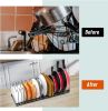 2 Pack Expandable Pot Lid Rack Organizer, Pans Organizer Rack, Pots and Pans Organizer Rack Cookware Set Organizer
