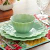 Timeless Beauty Jade Glass 3-Piece Dinnerware Set