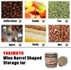 Yakimoto 2-Pack Mini Wood Canisters Set - Small Solid Wood Airtight Storage Jars for Kitchen Countertop Organization, Spices, Sugar, Tea