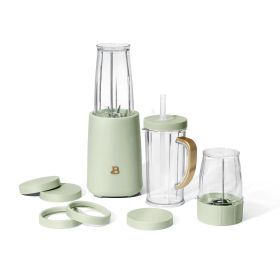 Personal Blender Set with 12 Pieces, 240 W (Color: Sage Green)