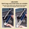 Telescopic Sink Storage Rack Maximum stretch to 17.7in,Adjustable Telescopic 2-in-1 Sink,Expandable Storage Drain Basket for Kitchen sink