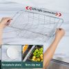 1pc Drain Rack; Drain Basket; Stainless Steel Kitchen Basket; Home Utensil Holder; Sink Basket; Retractable Sink Rack Suitable For Rectangular Sink Bo