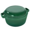 Enameled Cast Iron Dutch Oven with Serving Lid + ENCLOSED THERMAL CIRCLE Design